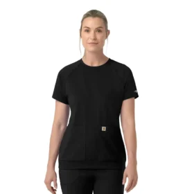 Blouse médicale à col rond Force Cross-Flex en tricot pour femme