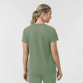 Blouse médicale à col rond Force Cross-Flex en tricot pour femme