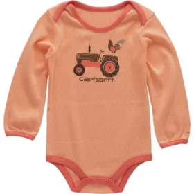 Body à manchettes longues « Tracteur » pour petite fille (bébé)