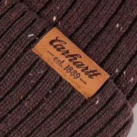 Bonnet à pompon en laine mélangée pour femme