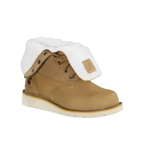 Bottes d'hiver imperméables et isolantes à talon compensé rabattable pour femme, 8"