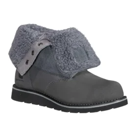 Bottes d'hiver imperméables et isolantes à talon compensé rabattable pour femme, 8"