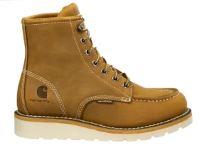 Bottes à talon compensé imperméables pour femme, 6" à bout mocassin