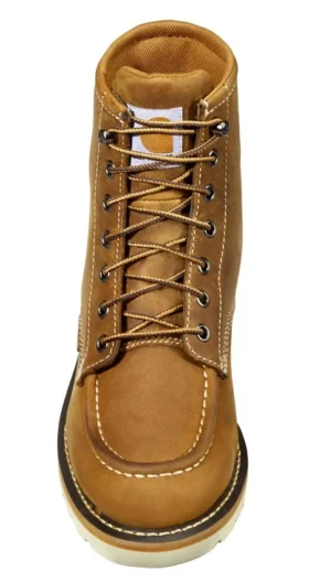 Bottes de travail imperméables à talon compensé et embout en acier « Moc » 6″ pour femme