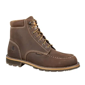 Bottes de travail traditionnelles à trépointe, imperméables, à bout mocassin, 6″