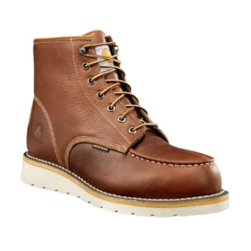 Bottes à talon compensé et bout mocassin imperméables de 6″
