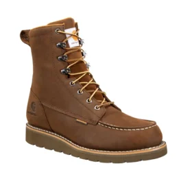 Bottes à talon compensé imperméables à bout mocassin, 8″