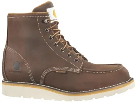 Bottes à talon compensé imperméables de 6 pouces avec embout en acier