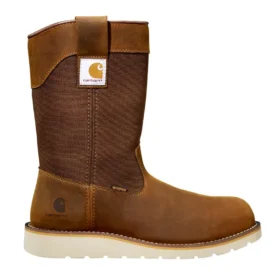 Bottes Wellington à talon compensé imperméables de 10" à bout souple