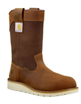 Bottes Wellington à talon compensé imperméables de 10″ à bout souple