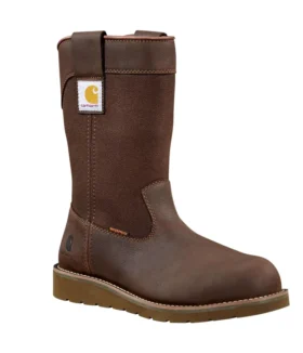 Bottes Wellington à talon compensé imperméables de 10 pouces avec embout en acier