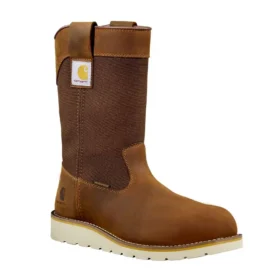 Bottes Wellington à talon compensé imperméables de 10 pouces avec embout en acier