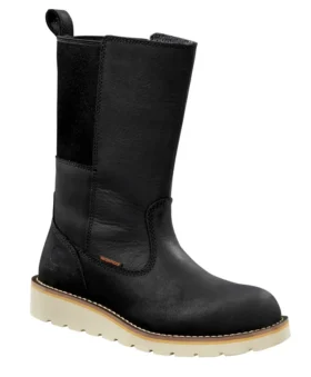 Bottes Wellington à talon compensé imperméables pour femme, 10″, bout souple