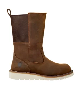 Bottes Wellington à talon compensé imperméables pour femme, 10 pouces, à embout en acier