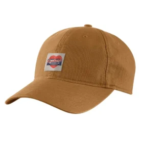 Casquette de baseball en toile avec écusson en forme de cœur