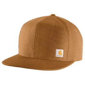 Casquette de baseball à visière plate en toile de coton rigide de Firm Duck