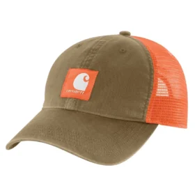 Casquette de camionneur en toile avec dos en maille et logo