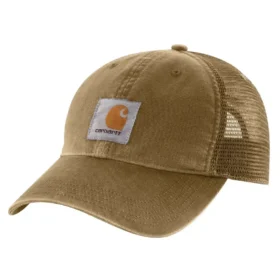 Casquette de camionneur en toile avec dos en maille et logo