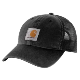 Casquette de camionneur en toile avec dos en maille et logo
