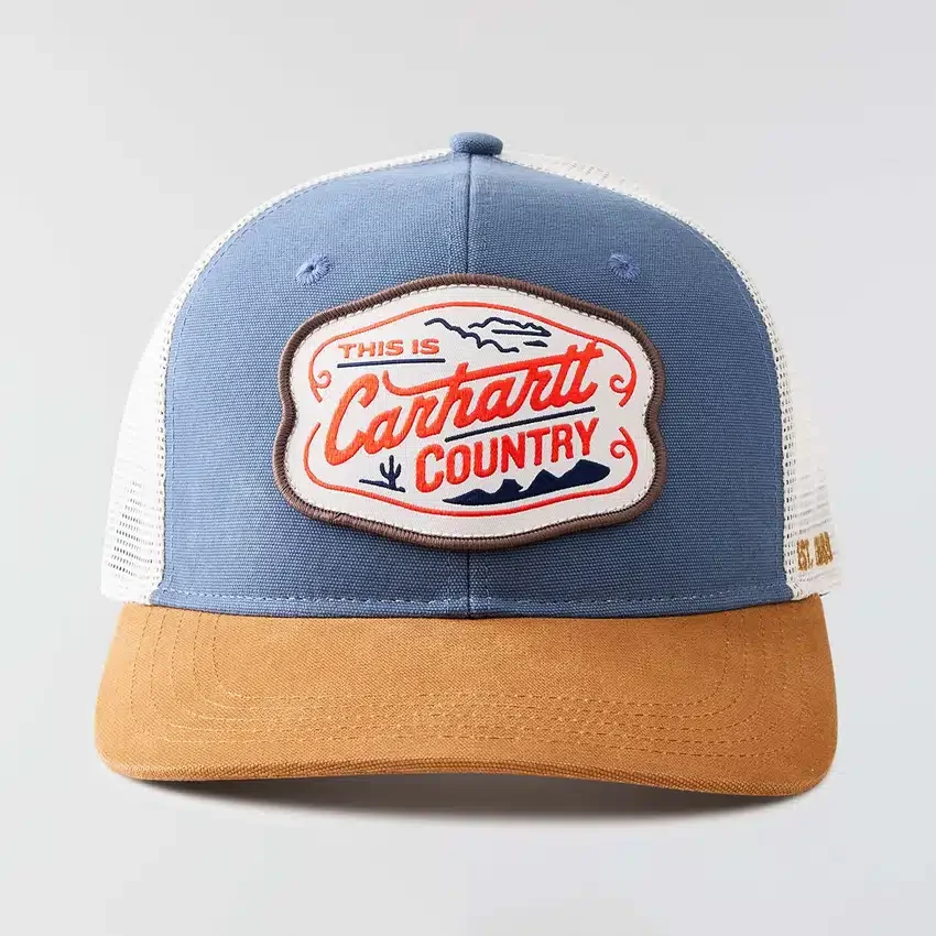 Casquette de camionneur en toile avec dos en maille et motif « Country »