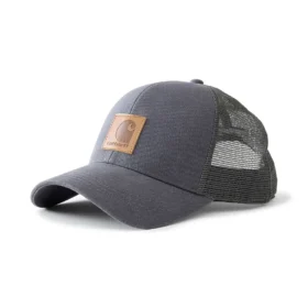Casquette de camionneur en toile de coton délavée avec arrière en maille