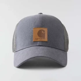 Casquette de camionneur en toile de coton délavée avec arrière en maille