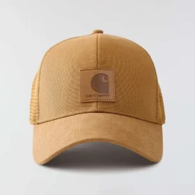 Casquette de camionneur en toile de coton délavée avec arrière en maille