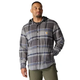 Chemise à capuche à carreaux Hamilton coupe décontractée pour homme - Chemises pour homme