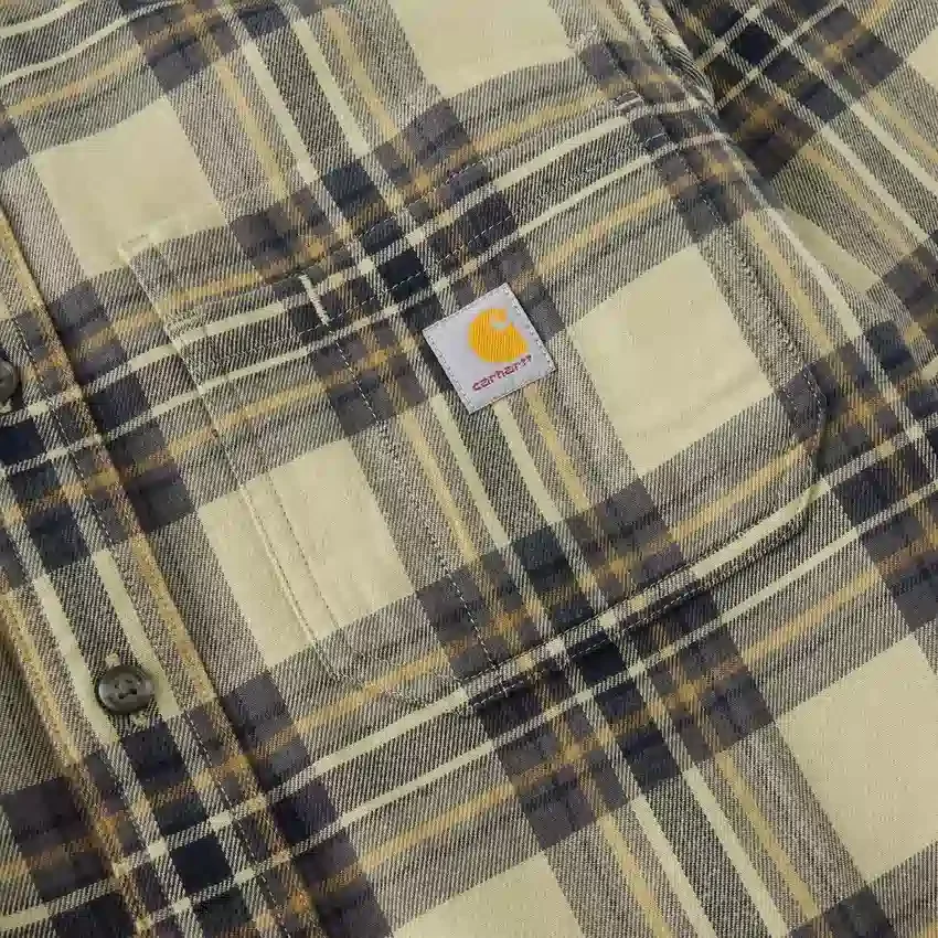 Chemise à carreaux en flanelle d'épaisseur moyenne, coupe décontractée Rugged Flex™, manches longues