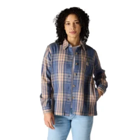 Chemise à carreaux en sergé coupe ample de la gamme Tencel™ pour femme