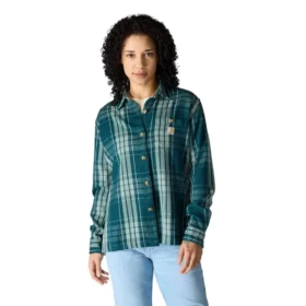 Chemise à carreaux en sergé coupe ample de la gamme Tencel™ pour femme