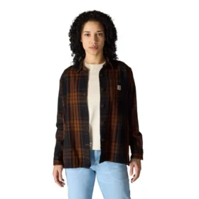 Chemise à carreaux en sergé coupe ample de la gamme Tencel™ pour femme