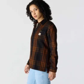 Chemise à carreaux en sergé coupe ample de la gamme Tencel™ pour femme