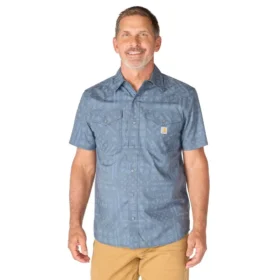 Chemise à carreaux à manchons courts Montana Bozeman pour homme, coupe ample