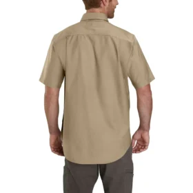 Chemise en toile à manchettes courtes Windham coupe décontractée pour homme