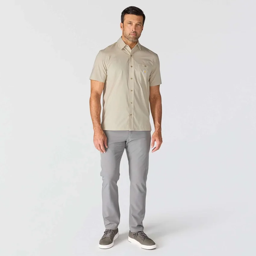 Chemise à manches courtes Force Sun Defender™ pour homme, coupe décontractée - Chemises de protection solaire