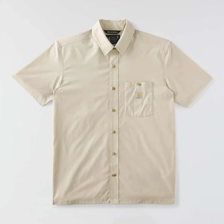 Chemise à manches courtes Force Sun Defender™ pour homme, coupe décontractée - Chemises de protection solaire