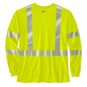 Chemise pour homme FR haute visibilité Force, coupe ample, manchons longs, classe 3