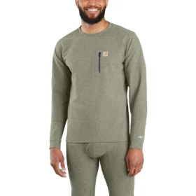 Chemise thermique de base pour homme - carhartt Force® - Épais - Tricot chiné