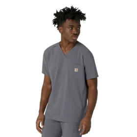 Haut de blouse médicale à col en V Force Cross-Flex pour homme