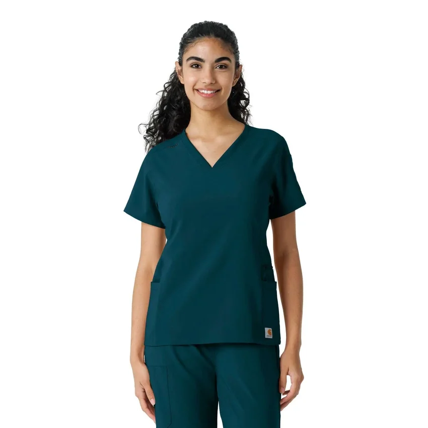 Haut de blouse médicale Force Cross-Flex à empiècements en tricot pour femme
