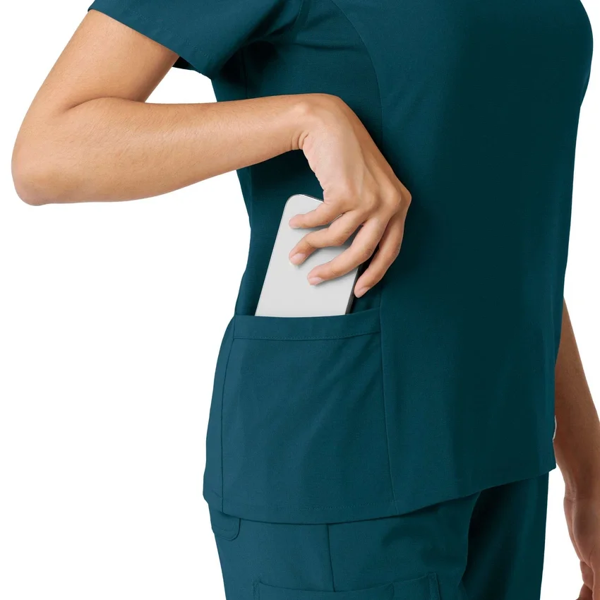 Haut de blouse médicale Force Cross-Flex à empiècements en tricot pour femme
