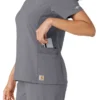 Haut de blouse médicale Force Cross-Flex à empiècements en tricot pour femme