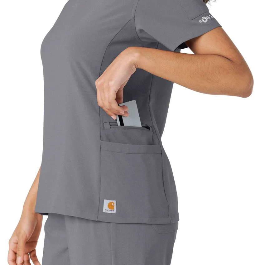 Haut de blouse médicale Force Cross-Flex à empiècements en tricot pour femme