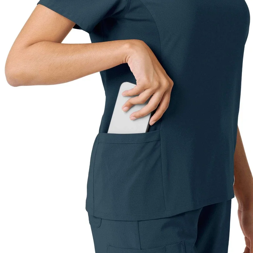 Haut de blouse médicale Force Cross-Flex à empiècements en tricot pour femme