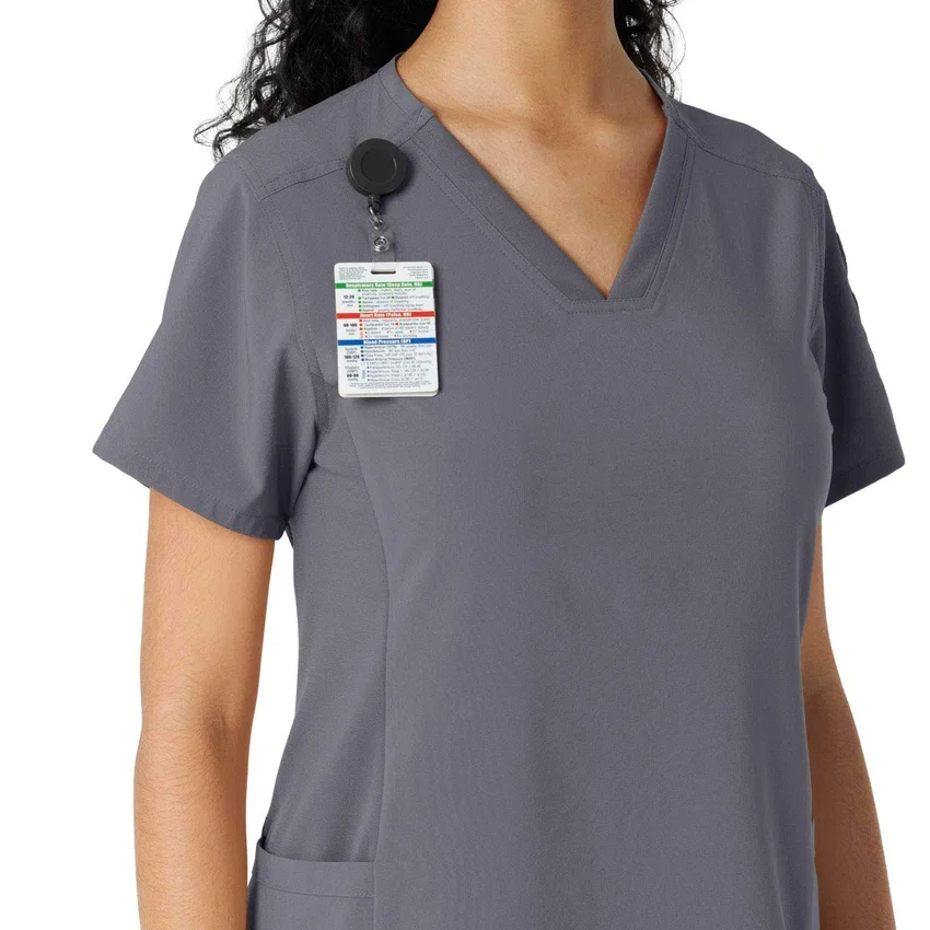 Haut de blouse médicale Force Cross-Flex à empiècements en tricot pour femme