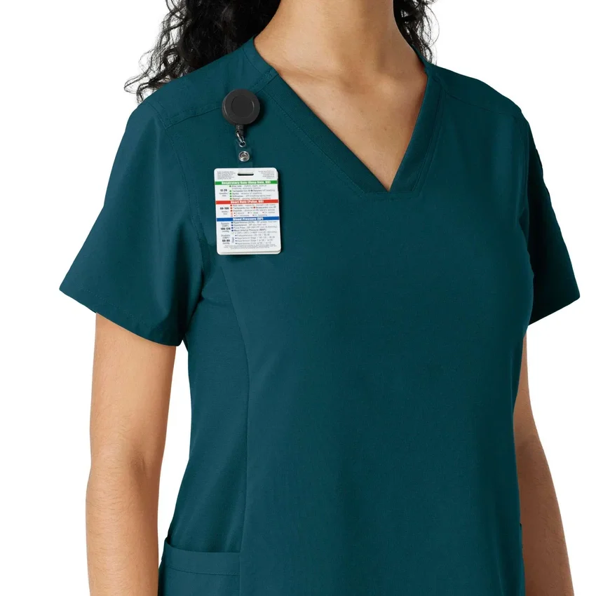 Haut de blouse médicale Force Cross-Flex à empiècements en tricot pour femme
