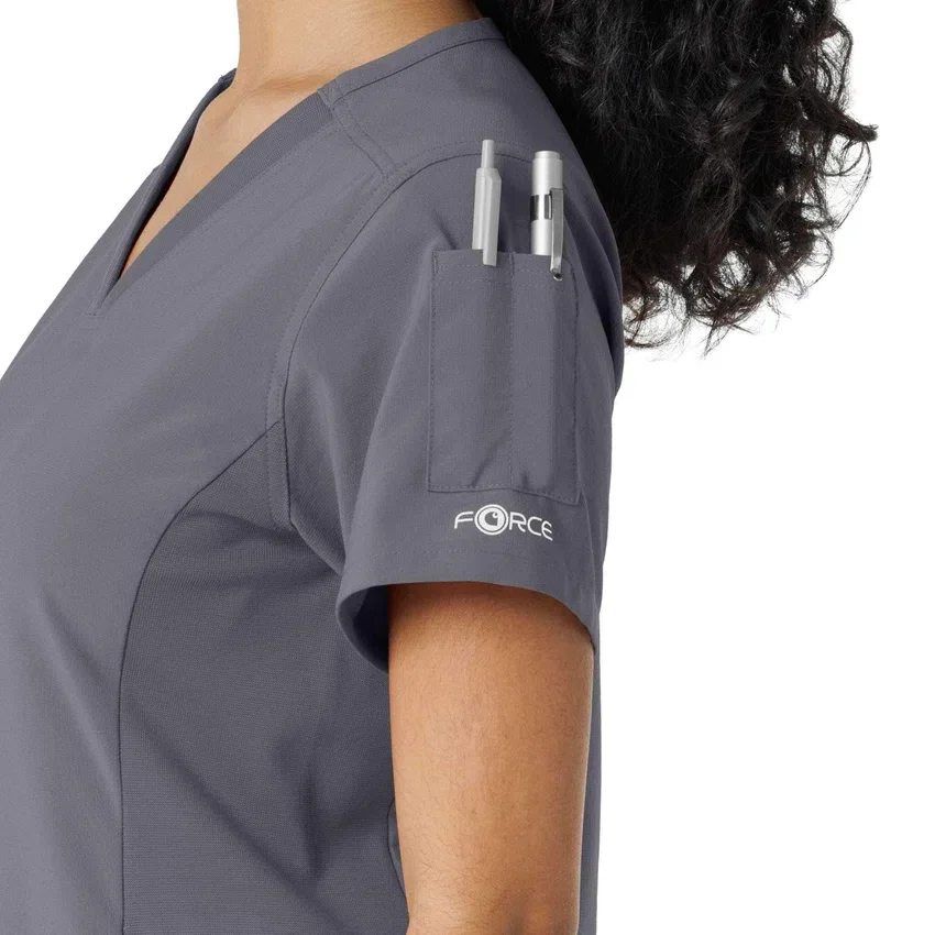 Haut de blouse médicale Force Cross-Flex à empiècements en tricot pour femme