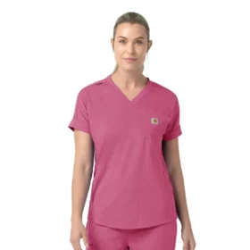Haut médical à col en V Force Cross-Flex en maille pour femme