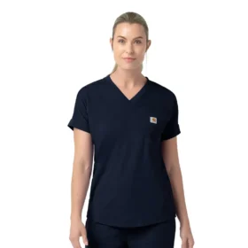 Haut médical à col en V Force Cross-Flex en maille pour femme